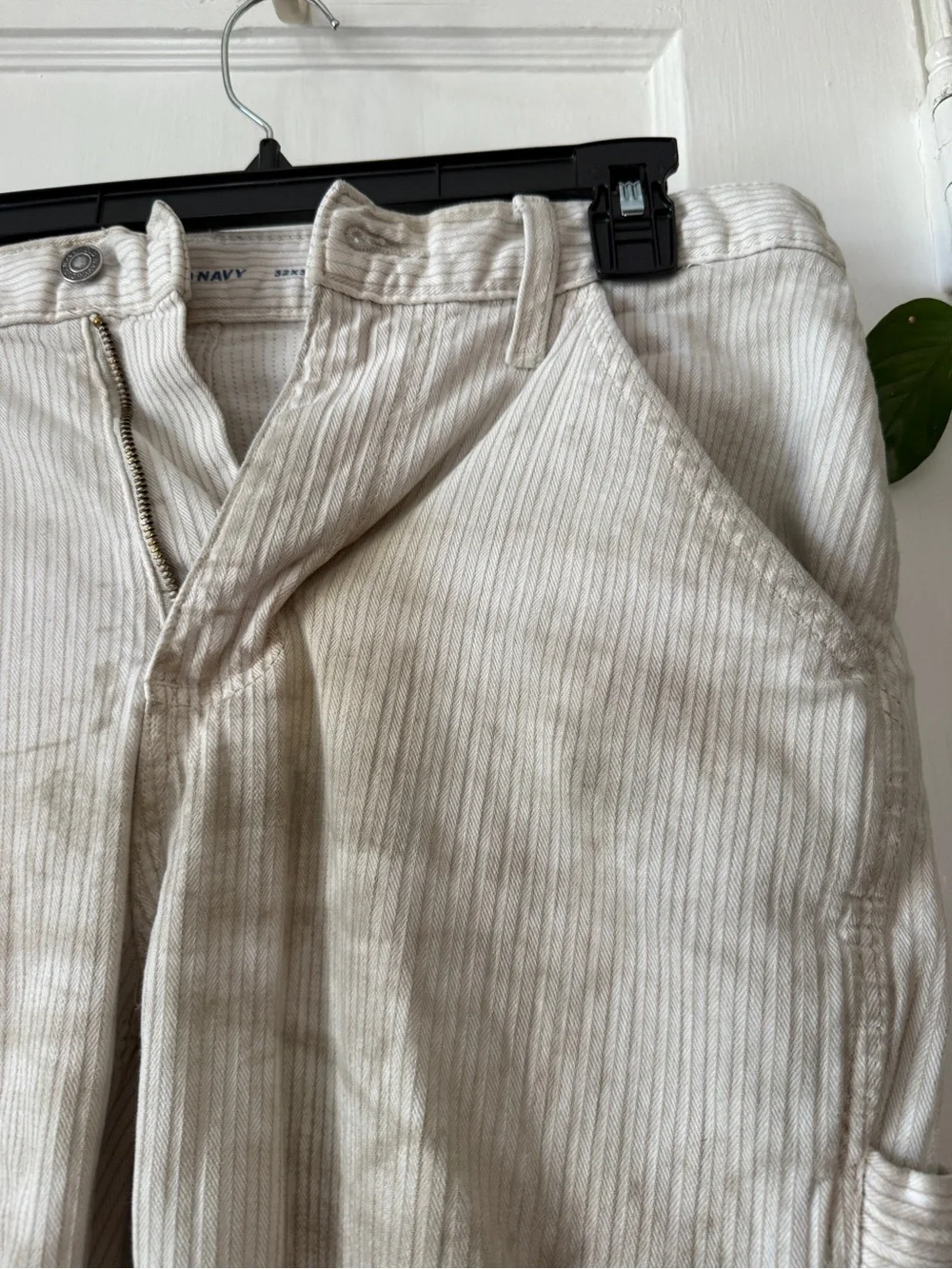 Men's Work Pants in Light Beige Old Navy size 32 x 30 ‘90s straight built flex